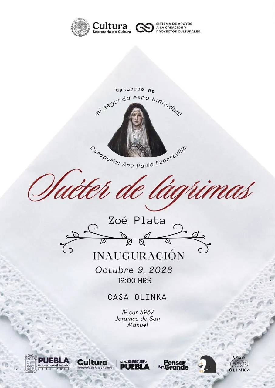 Suéter de lágrimas — exposición individual de Zoé Plata
