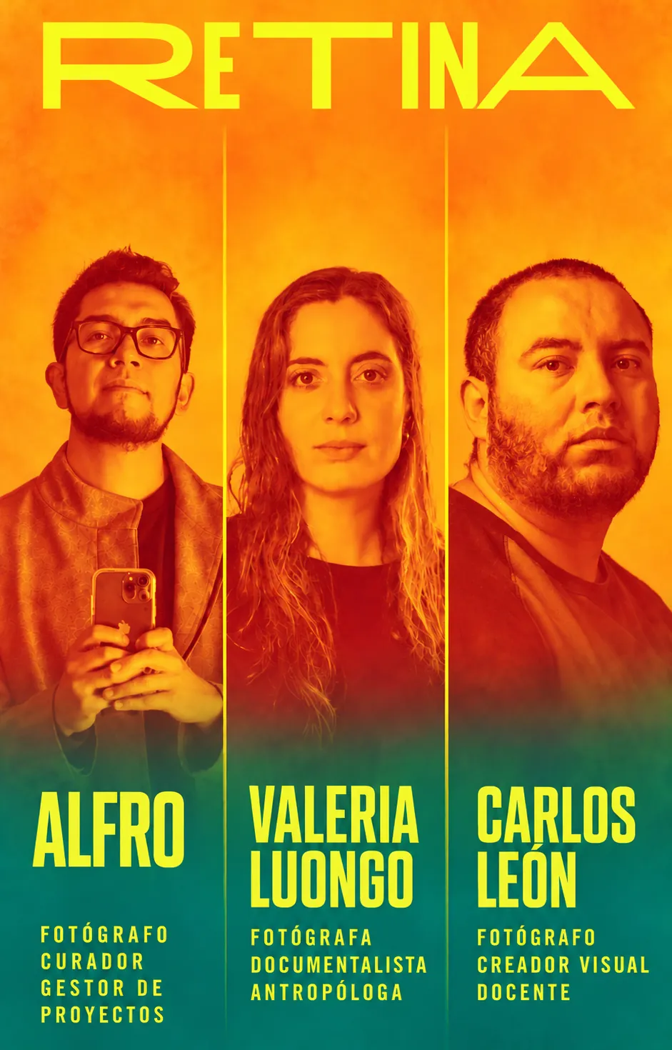 RETINA: Alfro, Valeria Luongo y Carlos León, guías del diplomado