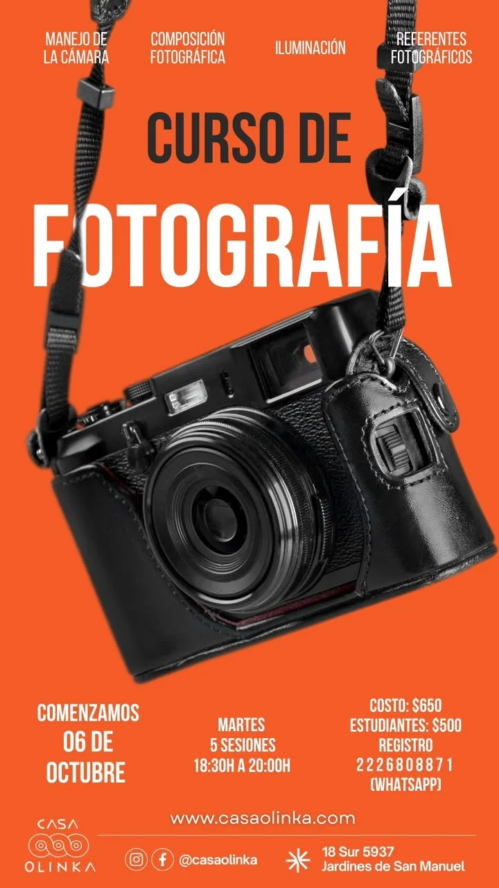 Cartel del Curso de Fotografía