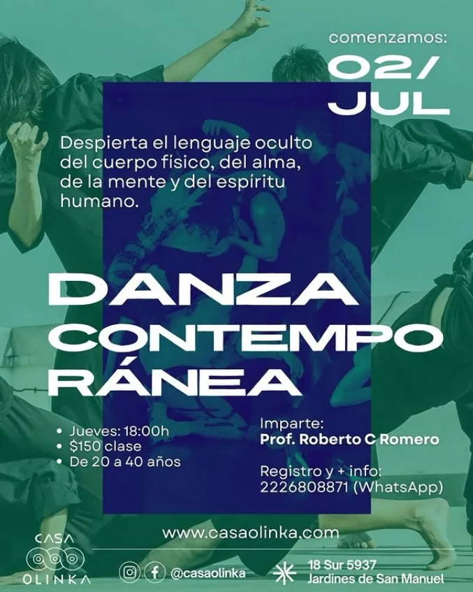 Cartel del Taller de Danza Contemporánea
